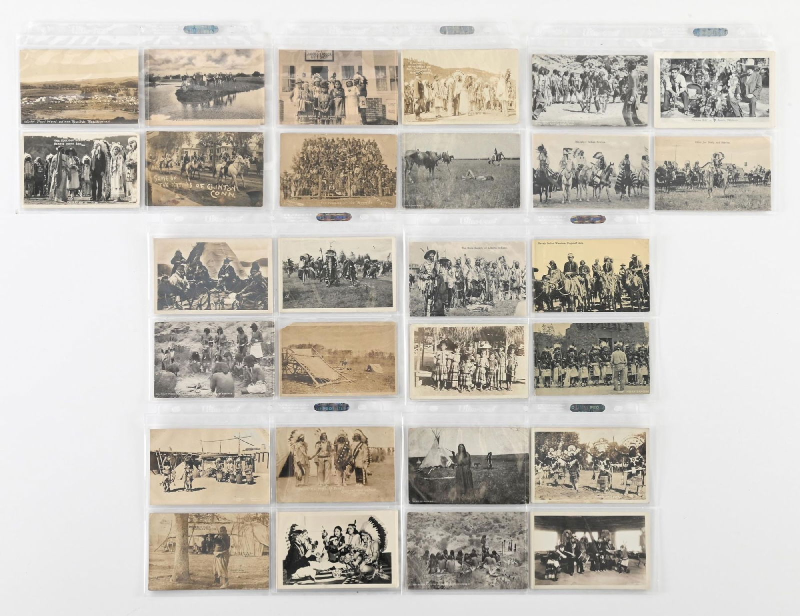 LARGE LOT OF: VARIOUS VINTAGE NATIVE AMERICAN REAL PHOTO POSTCARDS (1 of 2)
