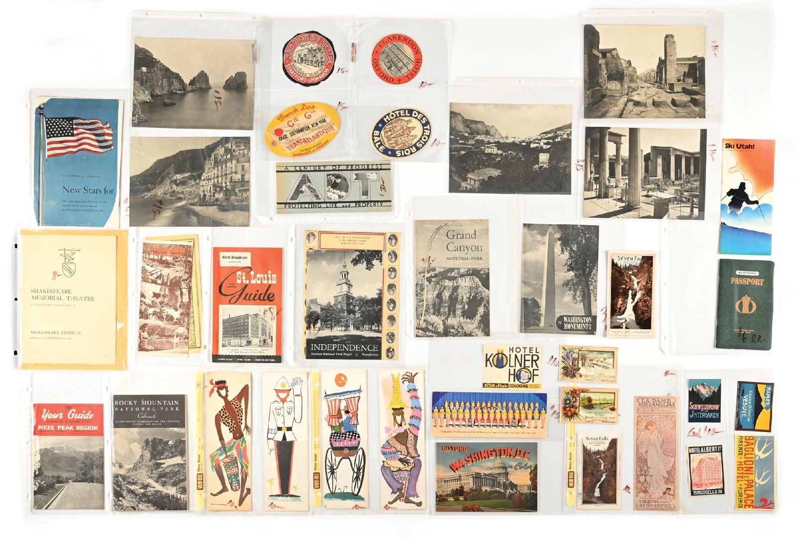 LARGE LOT OF: GREAT MISCELLANEOUS IN COLOR EPHEMERA (1 of 2)