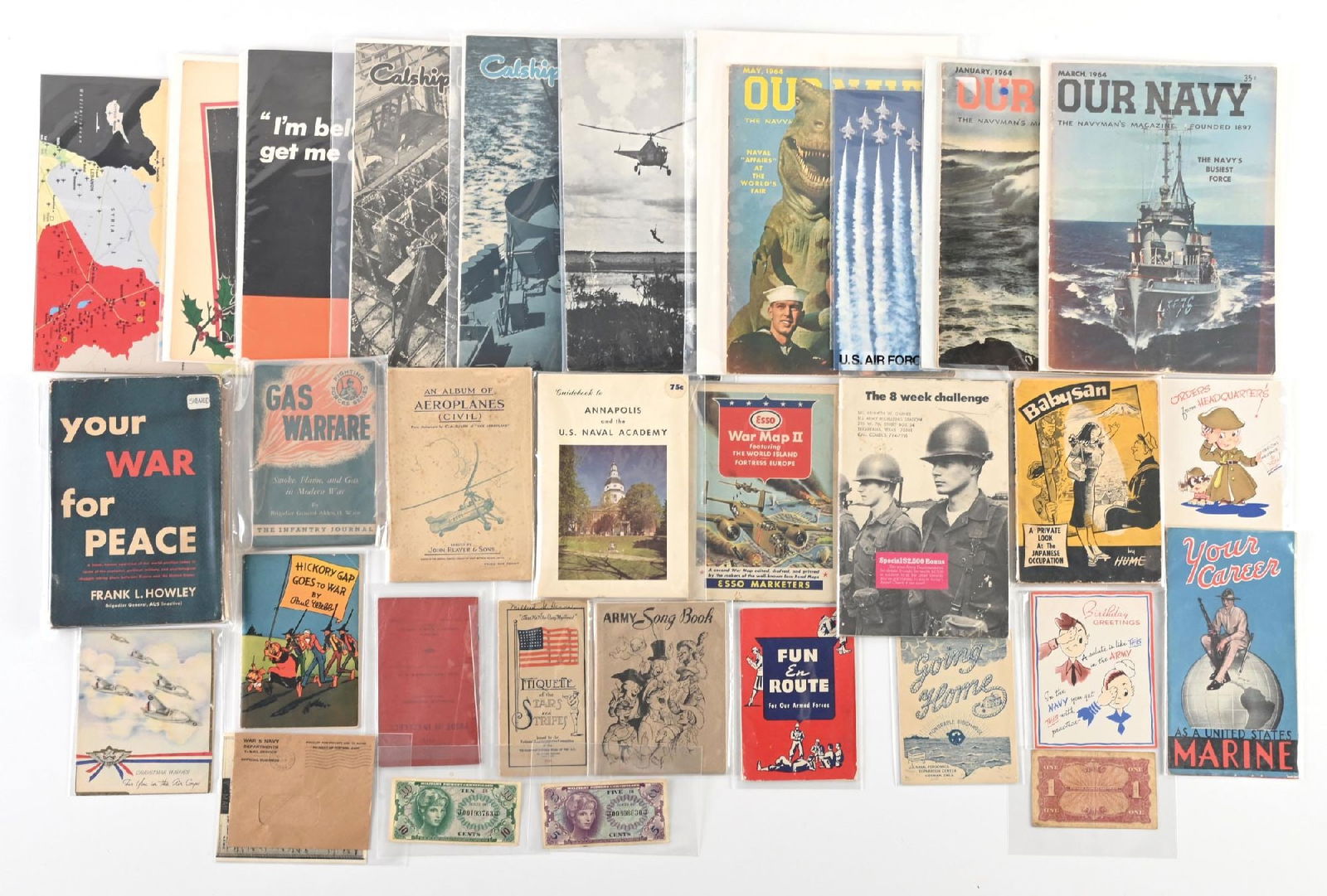 LARGE LOT OF: VARIOUS MILITARY EPHEMERA (1 of 1)