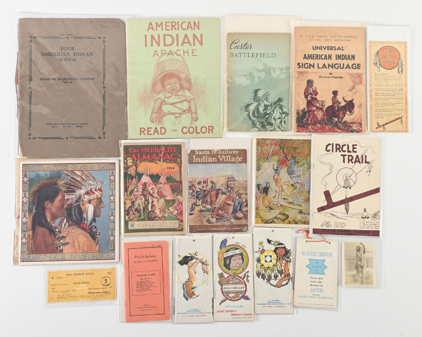 LARGE LOT OF: NATIVE AMERICAN ART & EPHEMERA (1 of 1)