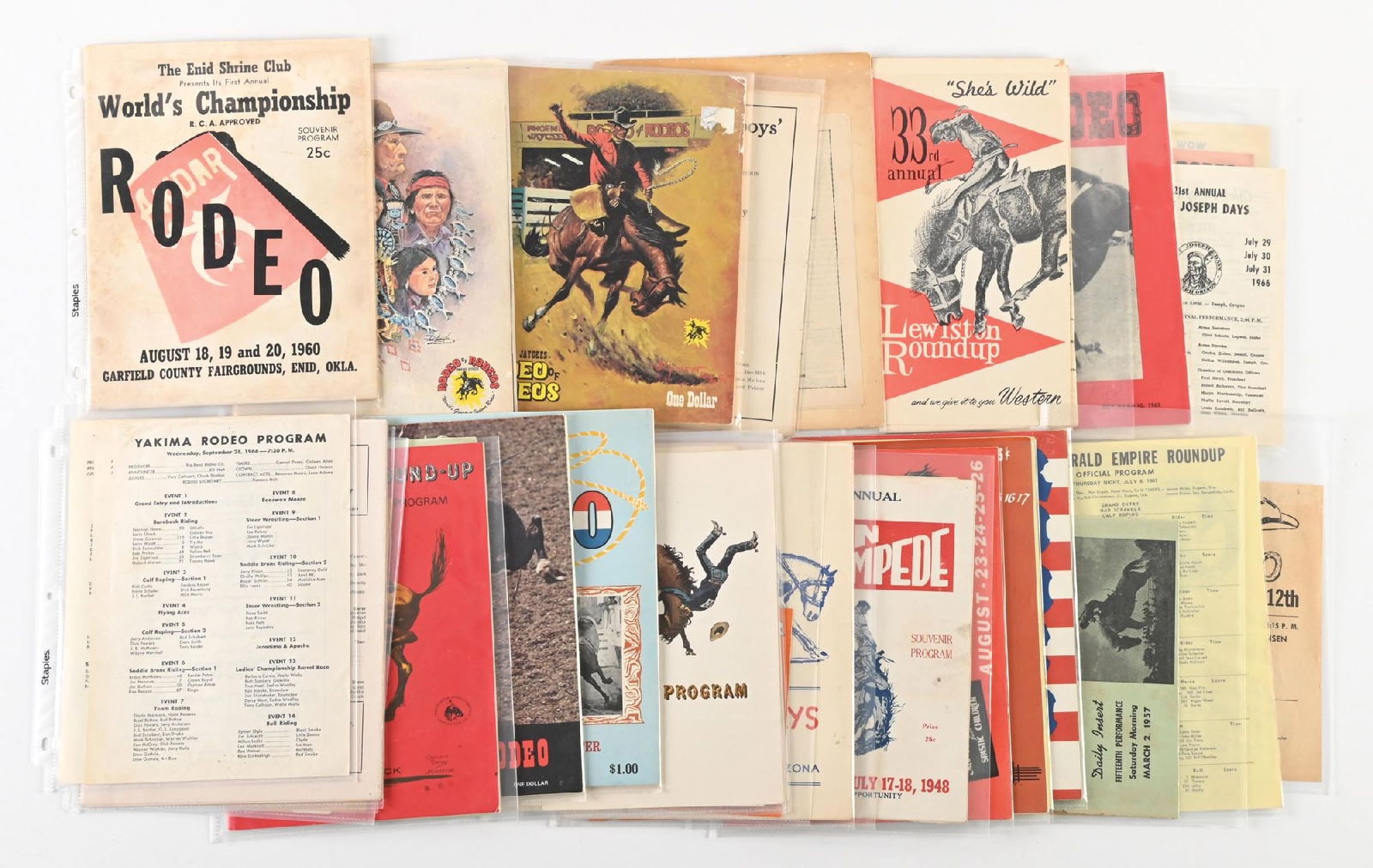 LARGE LOT OF: VINTAGE RODEO PROGRAMS (1 of 1)
