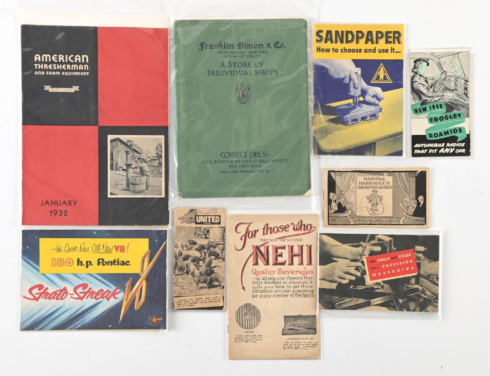 LOT OF: VARIOUS VINTAGE CATALOGS AND PAMPLETS (1 of 2)