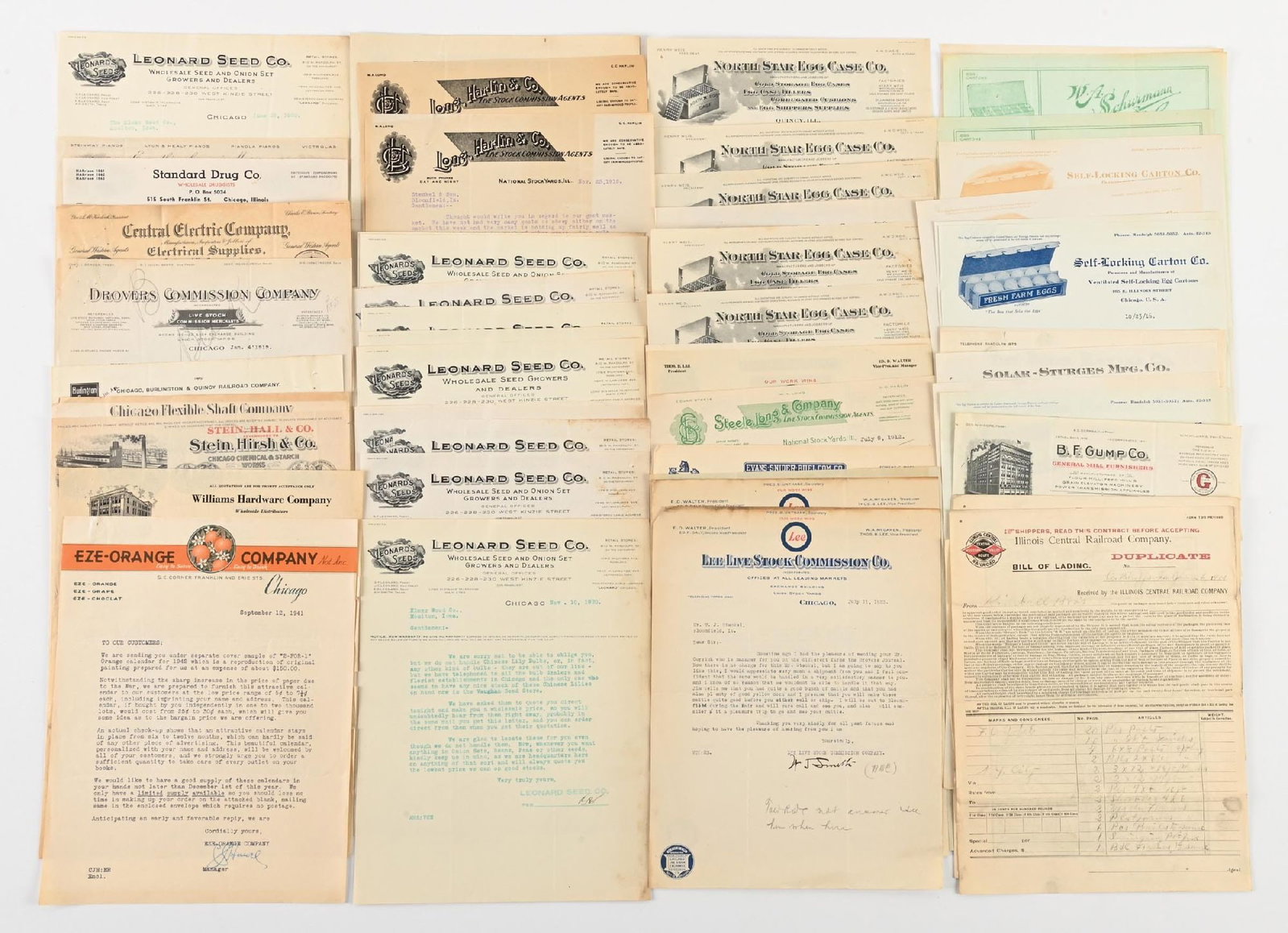 LOT OF: VARIOUS VINTAGE MANUFACTURING COMPANIES LETTER HEADS: LOT OF: VARIOUS VINTAGE MANUFACTURING COMPANIES LETTER HEADS Condition: (Excellent) Dimensions: Each: 11" x 8 - 1/2".