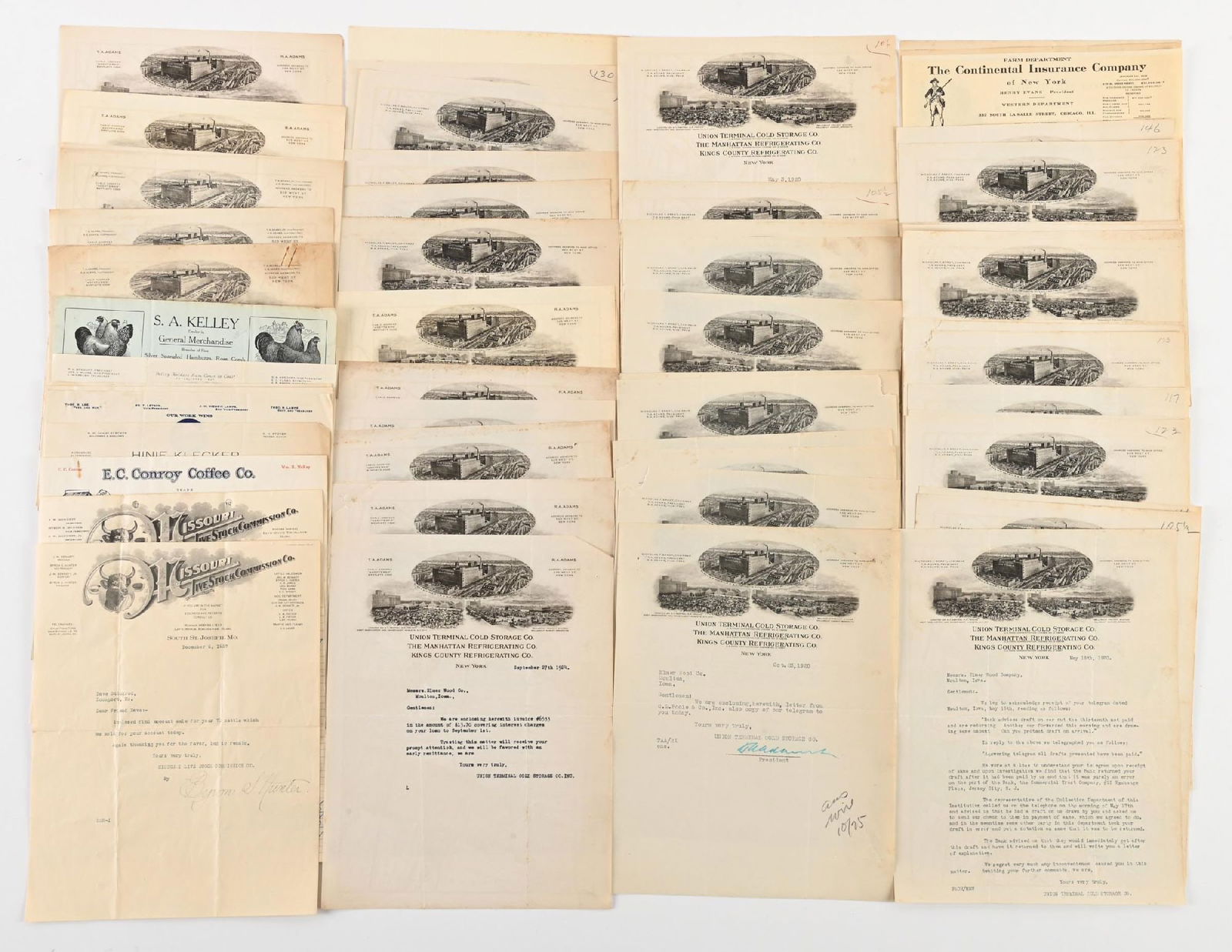 LOT OF: VINTAGE STORAGE COMPANIES LETTER HEADS & DOCUMENTS (1 of 1)