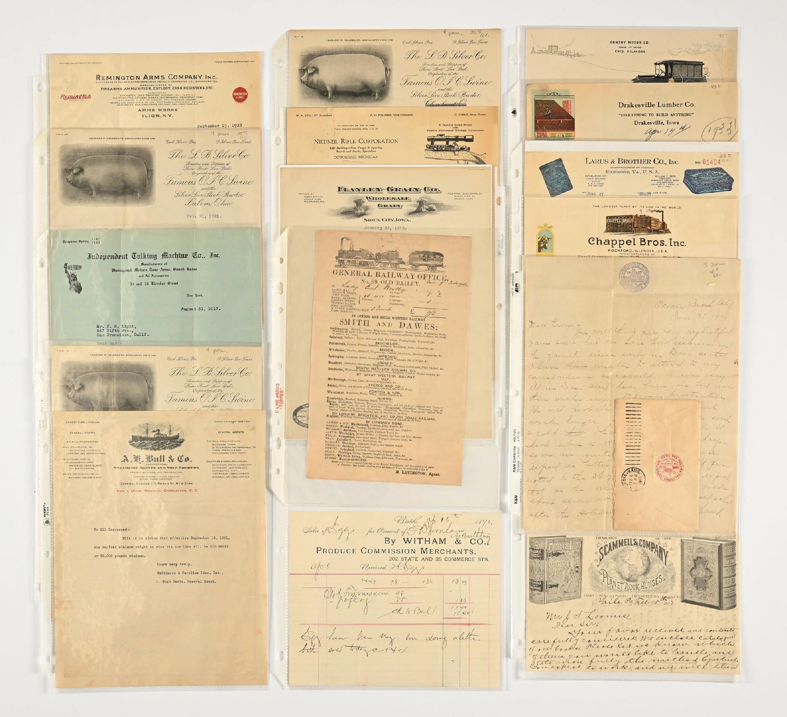 LOT OF: VINTAGE VARIOUS MANUFACTURING COMPANIES LETTER HEADS: LOT OF: VINTAGE VARIOUS MANUFACTURING COMPANIES LETTER HEADS Condition: (Excellent) Dimensions: Each: 11" x 8 - 1/2".