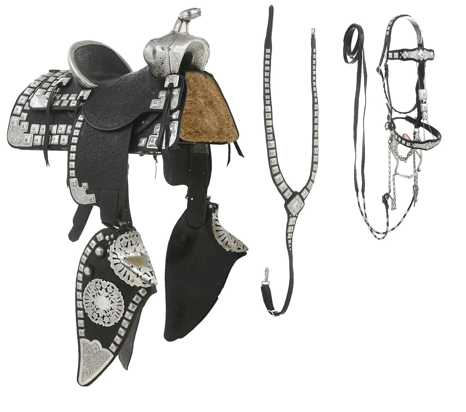 EDWARD H. BOHLIN "CHARLES STARRETT" PARADE SADDLE AND BRIDLE (1 of 19)