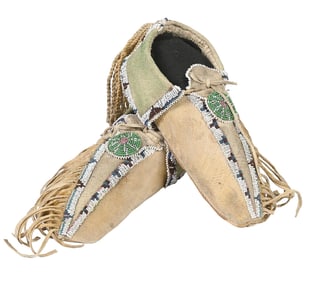 KIOWA (CÁUIGÚ)/COMANCHE MEN'S MOCCASINS