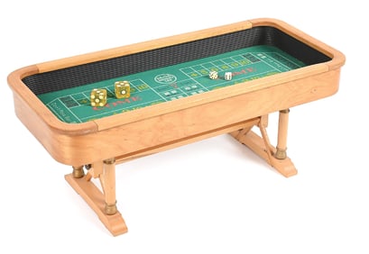 WILBUR CLARK'S DESERT INN MINIATURE CRAPS TABLE WITH ORIGINAL DICE