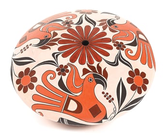 LARGE ACOMA (ÁAK’U) POTTERY SEED JAR