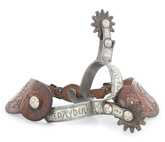 VERY RARE CANON CITY PRISON "RED RYDER" SPURS