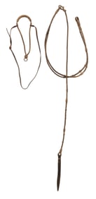 BUCK JONES ESTATE RAWHIDE REINS AND ROMAL BRAIDED BOSAL