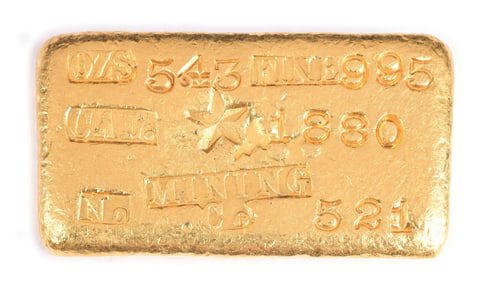 STAR MINING COMPANY CALIFORNIA GOLD BAR