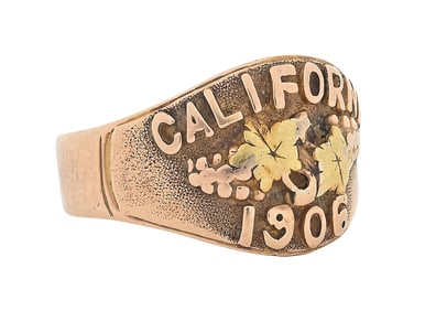 CALIFORNIA 1906 14K GOLD RING