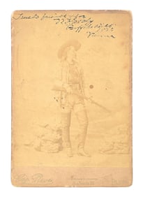 BUFFALO BILL PHOTO BY EUGENE PIROU SIGNED AND DATED