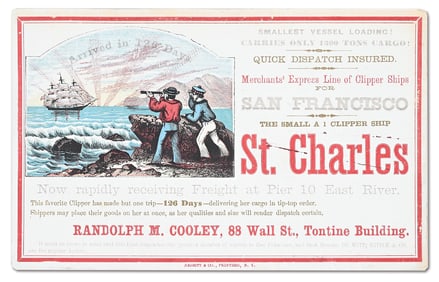 GOLD RUSH CLIPPER CARD "ST. CHARLES"