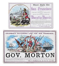 GOLD RUSH CLIPPER CARDS "GOVERNOR MORTON" AND "HORATIO HARRIS"
