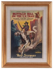 BUFFALO BILL ON THE UP TRAIL FRAMED 1- SHEET MOVIE POSTER