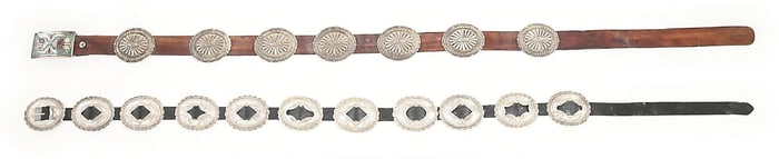 LOT OF 2: NAVAJO CONCHO BELTS