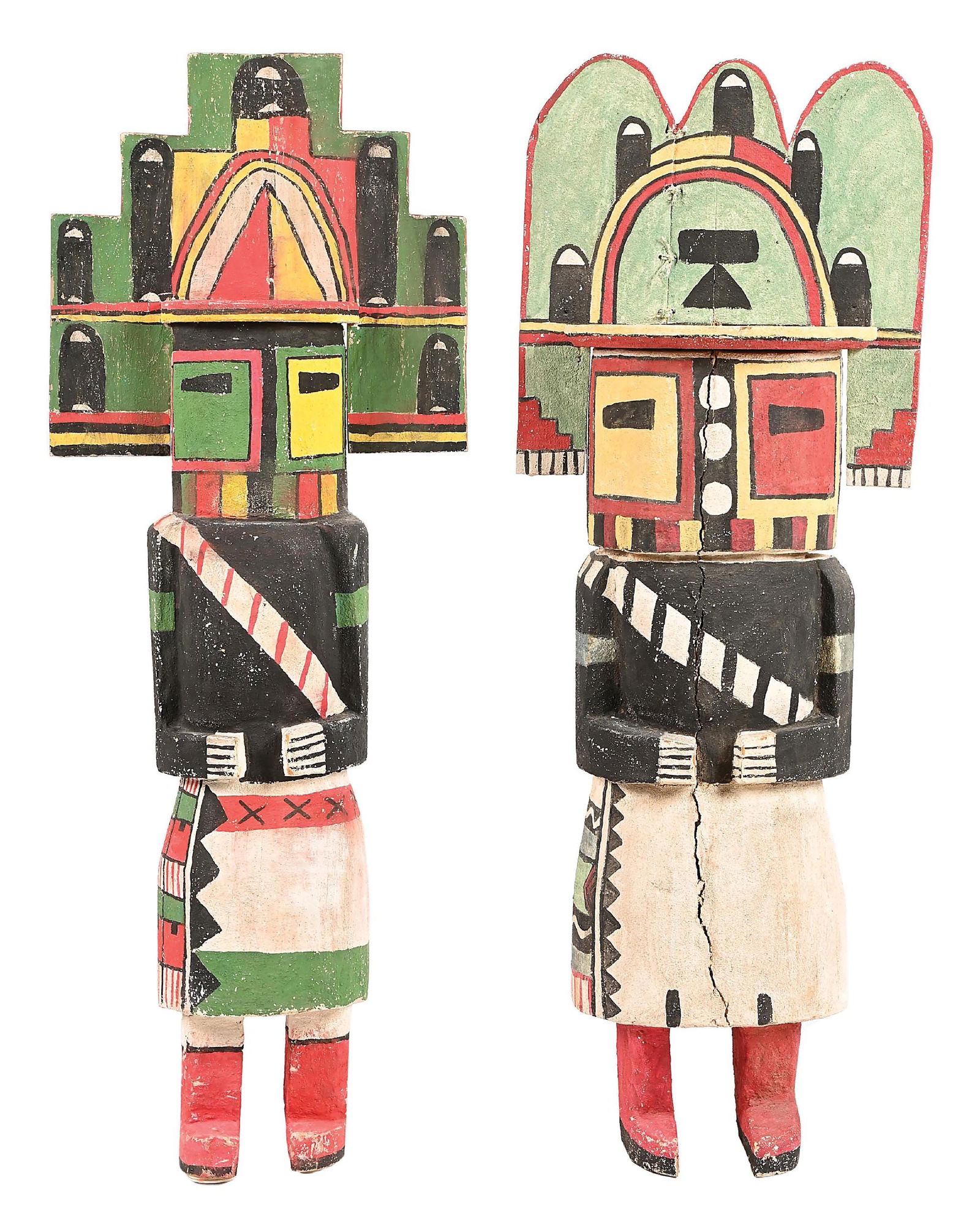 LOT OF 2: FOLK ART FIGURES (1 of 3)