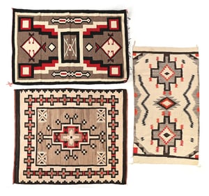LOT OF 3: NAVAJO (DINÉ) RUGS