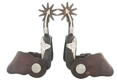 CROCKETT SINGLE-MOUNTED STEER HEAD SPURS