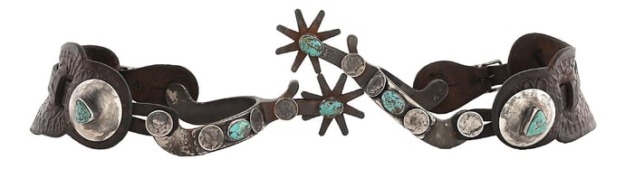 NAVAJO TURQUOISE CROCKETT SPURS