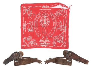 CASEY TIBBS PERSONAL SPURS AND SOUVENIR SCARF