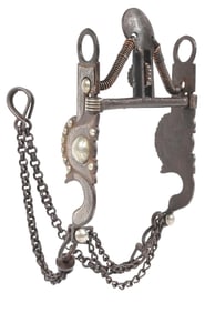 ALBERT ESPINOSA EARLY 1880S SILVER INLAID SPADE BIT