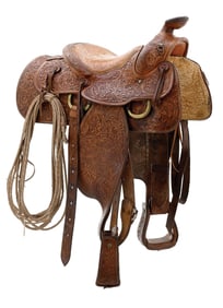 1956 WYOMING HIGH SCHOOL RODEO TROPHY SADDLE