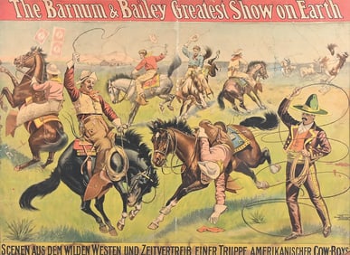 THE BARNUM AND BAILEY GREATEST SHOW ON EARTH FRAMED POSTER