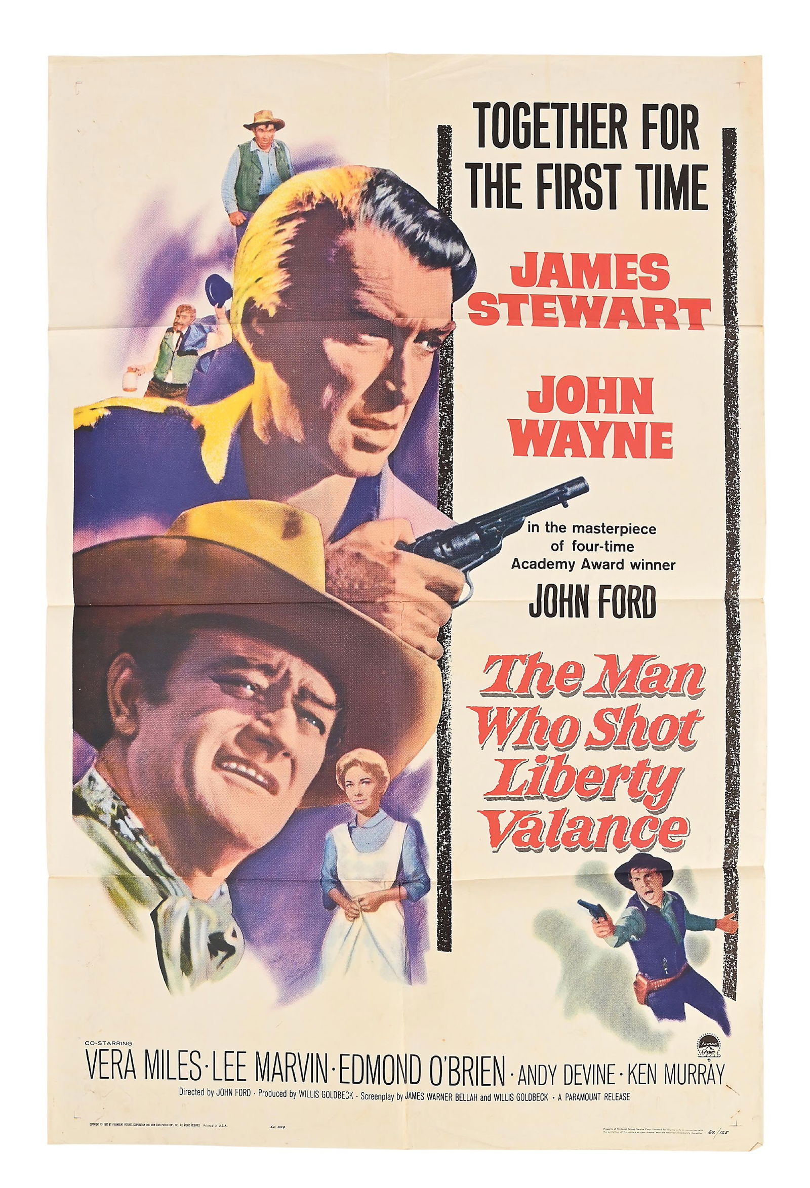 THE MAN WHO SHOT LIBERTY VALANCE ONE-SHEET MOVIE POSTER (1 of 4)