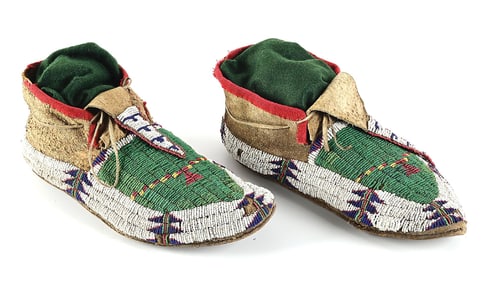 ARAPAHO BEADED MOCCASINS