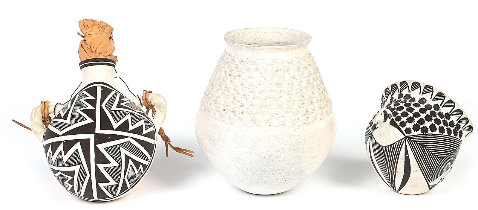 LOT OF 3: ACOMA (ÁAK’U) POTTERY ITEMS (1 of 7)