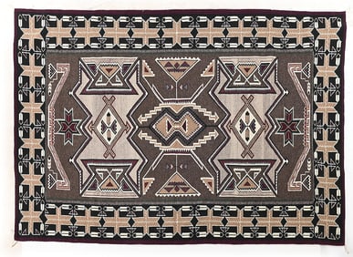 NAVAJO (DINÉ) LARGE RUG CHURRO TEEC NOS POS RUG