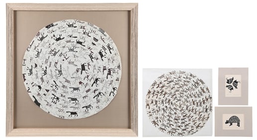 LOT OF 4: WORKS ON PAPER