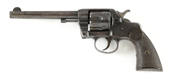(A) USN MARKED COLT MODEL 1895 NEW NAVY DOUBLE ACTION .38 REVOLVER WITH FACTORY LETTER.