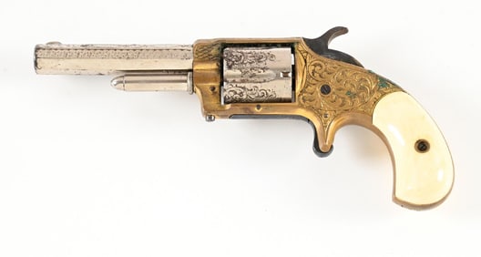 (A) FACTORY ENGRAVED WHITNEYVILLE ARMORY .30 RIMFIRE SINGLE ACTION REVOLVER.