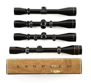LOT OF (4) U.S. MADE LEUPOLD RIFLE SCOPES.