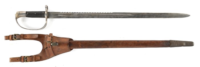 BRITISH P1879 MARTINI-HENRY SAWBACK ARTILLERY SWORD BAYONET.