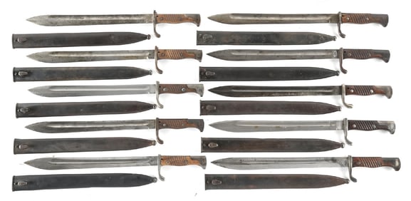 LOT OF 10: IMPERIAL GERMAN M98/05 BAYONETS.