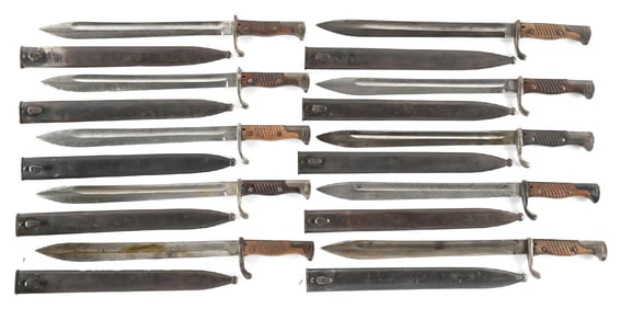 LOT OF 10: IMPERIAL GERMAN M98/05 BAYONETS.