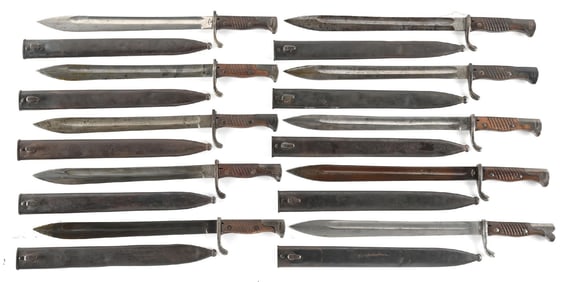 LOT OF 10: IMPERIAL GERMAN M98/05 BAYONETS.