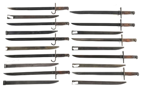LOT OF 10: IMPERIAL JAPANESE TYPE 30 ARISAKA BAYONETS.