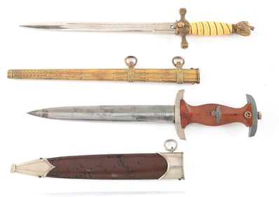 LOT OF 2: THIRD REICH SA AND KRIEGSMARINE DAGGERS