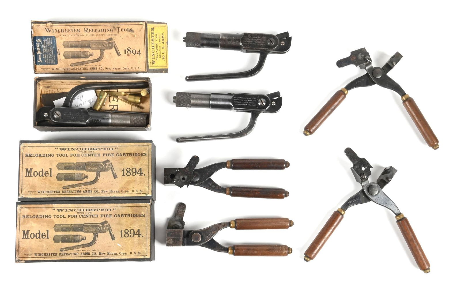 LOT OF 7 WINCHESTER RELOADING TOOLS. (1 of 1)