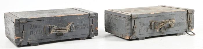 LOT OF 2: 900-ROUND CRATES OF YUGOSLAVIAN 8MM MAUSER AMMUNITION.