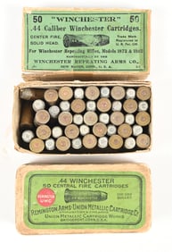 LOT OF 2 BOXES OF .44-40 WCF AMMUNITION.