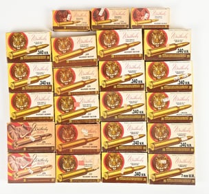 LOT OF 23 BIG GAME PICTURE BOXES OF WEATHERBY MAGNUM AMMUNITION.