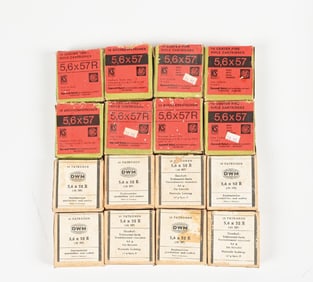 11 FULL BOXES OF EUROPEAN 5MM RIFLE AMMUNTITION.