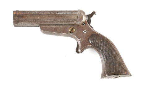 (A) SHARPS & HANKINS MODEL 3B PEPPERBOX PISTOL.